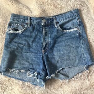 Agolde Reese Jean Shorts Classic distressed Blue 27